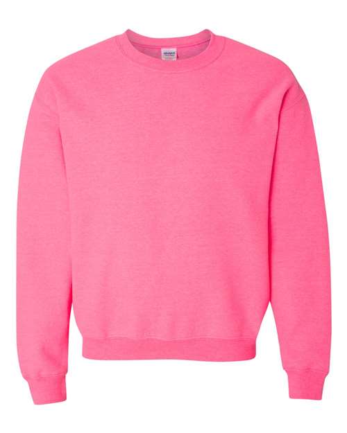 Unisex Heavy Blend™ Crewneck Sweatshirt – Safety Pink – Front