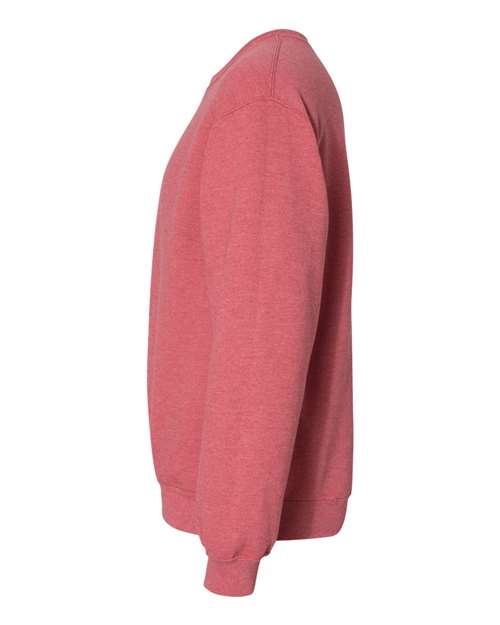 Unisex Heavy Blend™ Crewneck Sweatshirt – Heather Scarlet Red – Left Sleeve
